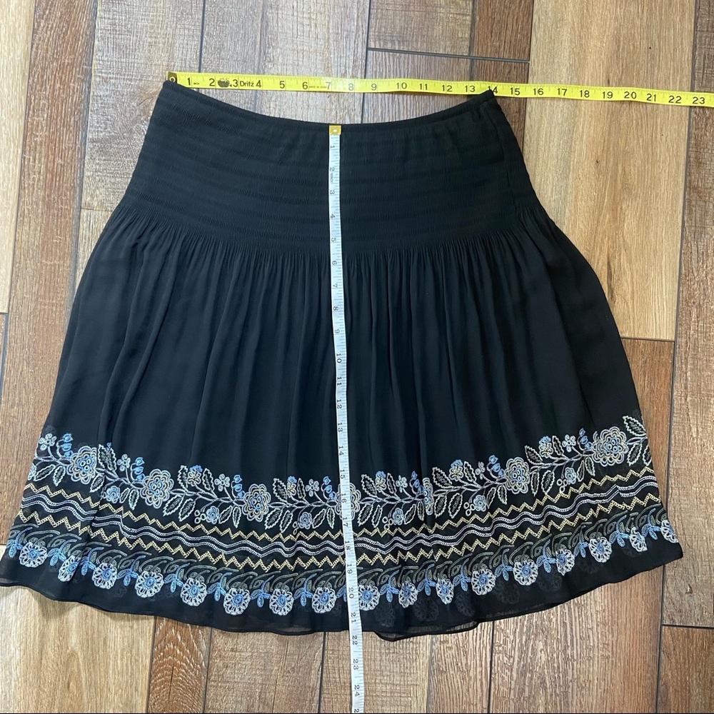 Max Studio Floral Smocked Skirt with Slip Size Medium - Picture 6 of 7